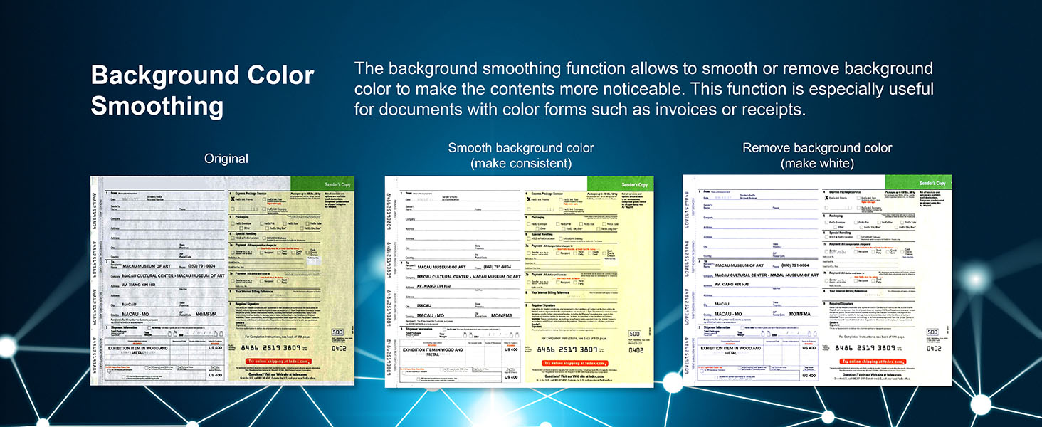 background color smoothing