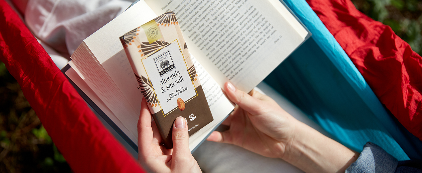 Endangered Species Dark Chocolate Candy Bars Espresso Beans 72% cocoa