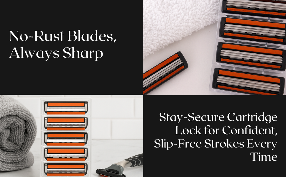 30 Taconic Shave Triple Blade Razor Cartridges