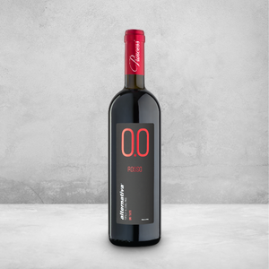 Dry Red bottle no alcohol white low calories fruity notes alcohol free