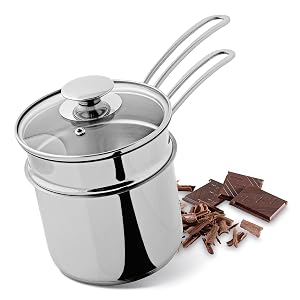 Stainless Steel Double Boiler with Chocolate