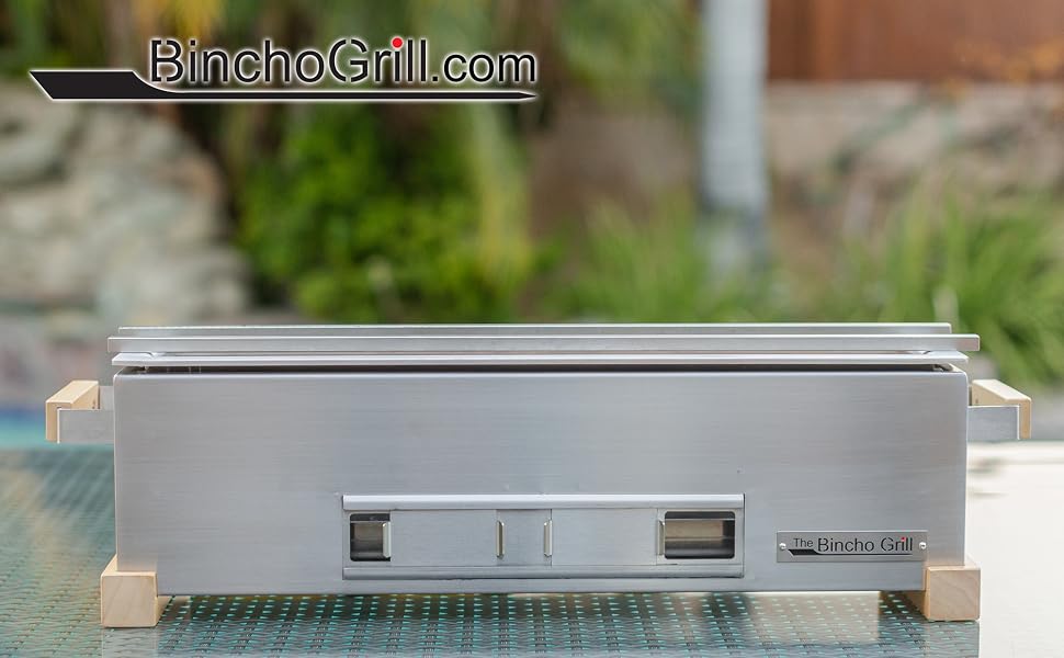 The Bincho Grill set on a tabletop outdoors