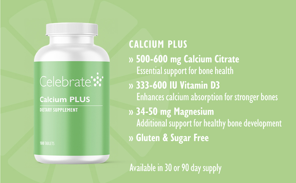 Celebrate Vitamins bariatric calcium plus tablets with ingredient list