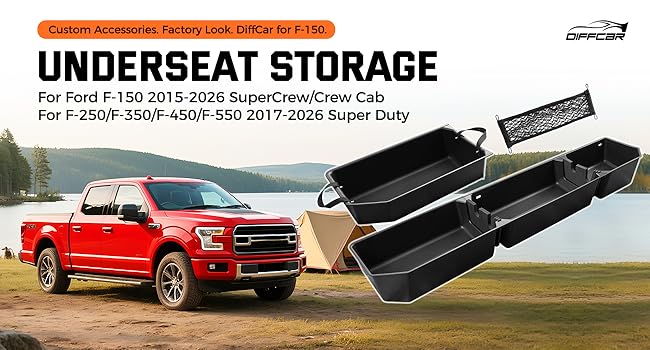 Truck Underseat Storage for Ford F150 2026 2025 2024 2023 2022 2021 2020 Accessory Under Seat Box