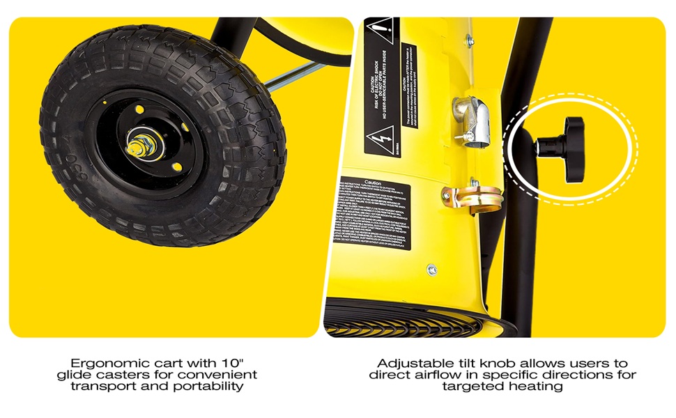 Ergonomic Cart Convenient Transport Portability Knob Direct Airflow