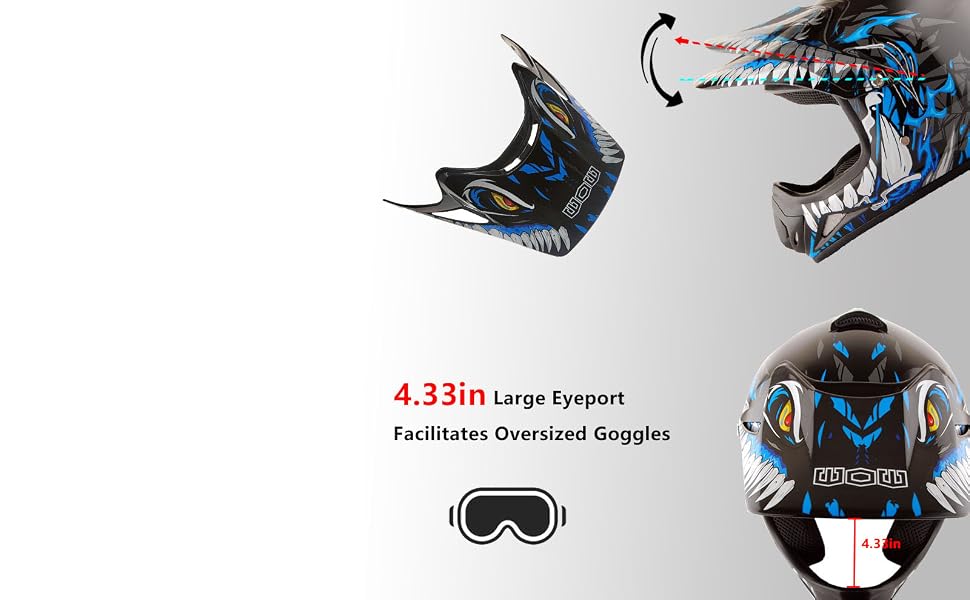 HJOY Motocross Youth Helmet Visor Spec