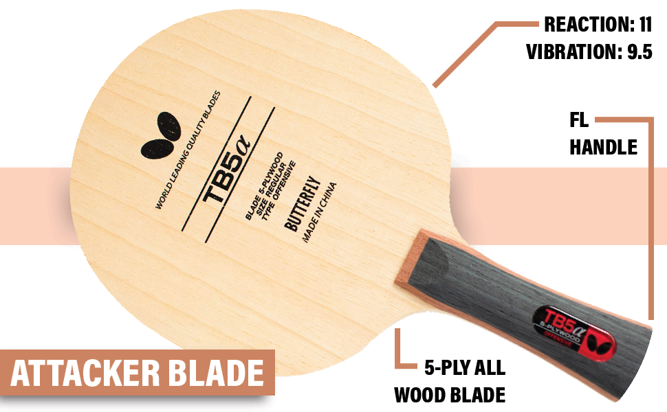 Butterfly TB5 Alpha table tennis blade