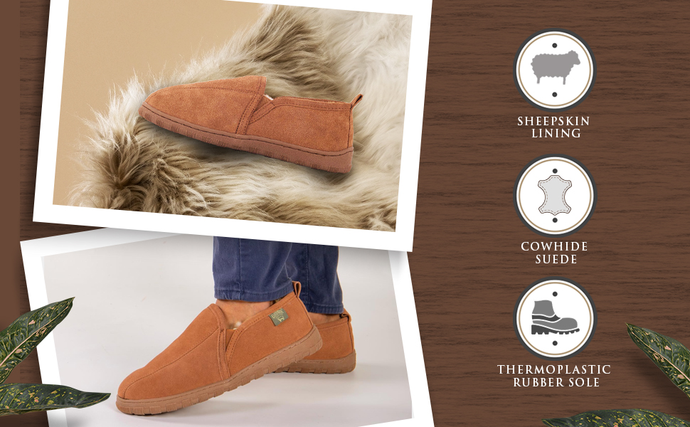 Cloud Nine Sheepskin Mens Romeo Indoor House Slipper