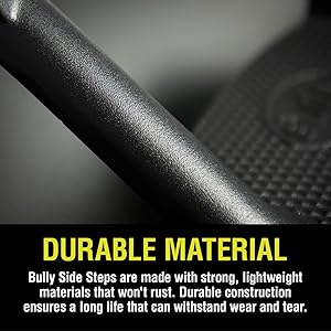 Bully,side step,truck accessories,durable,support,anti-slip,easy to install,rugged,customizable,pair