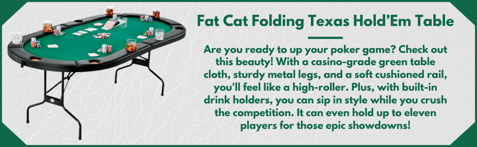 Fat Cat Folding Texas Hold'Em Table