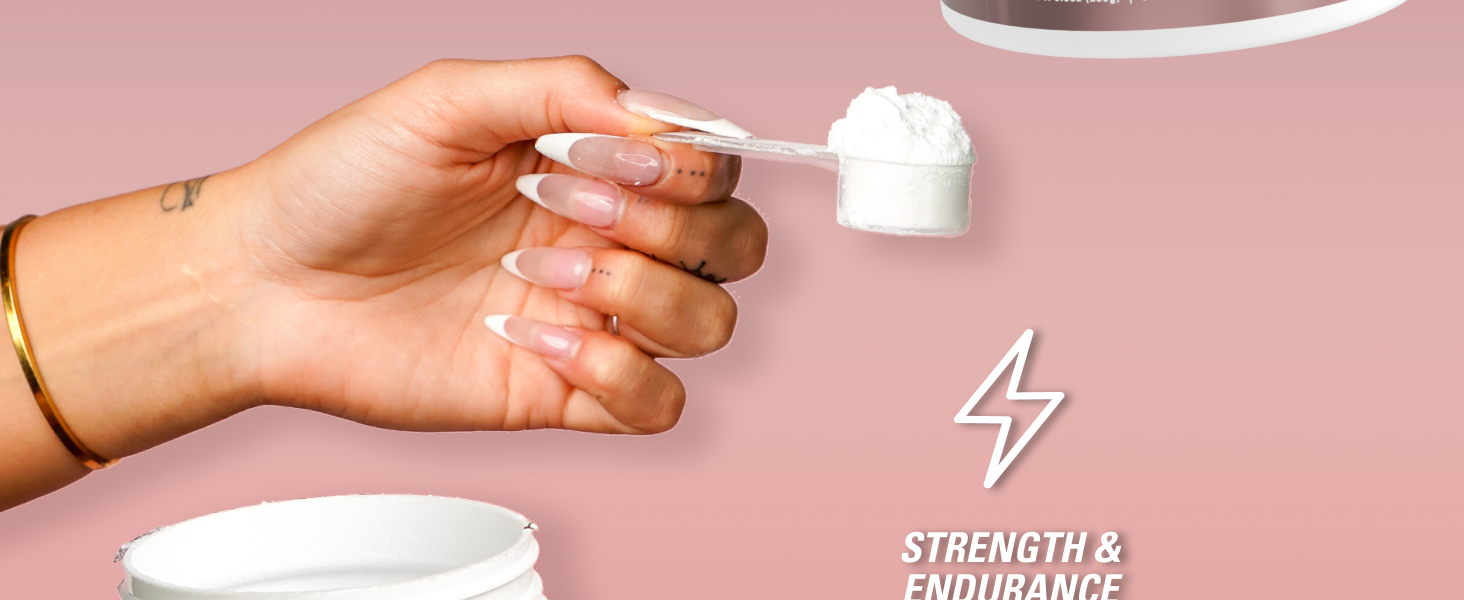 Pure creatine powder used for muscle energy and workout performance