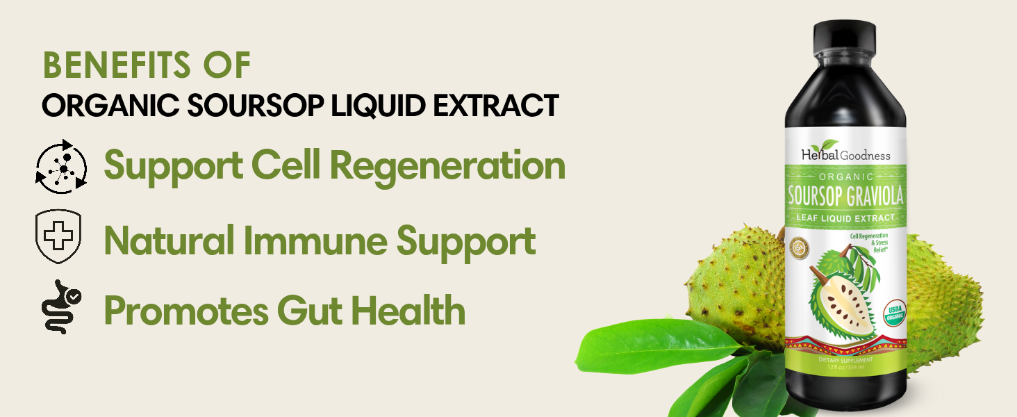 Immune support Supplement, Soursop bitters, gluten free, sugar free