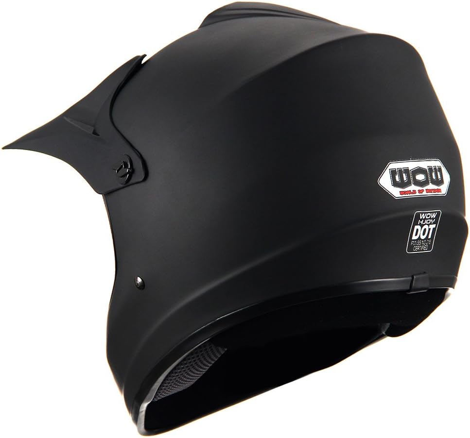 WOW Youth Kids Motocross BMX MX ATV Dirt Bike Helmet Matt Black