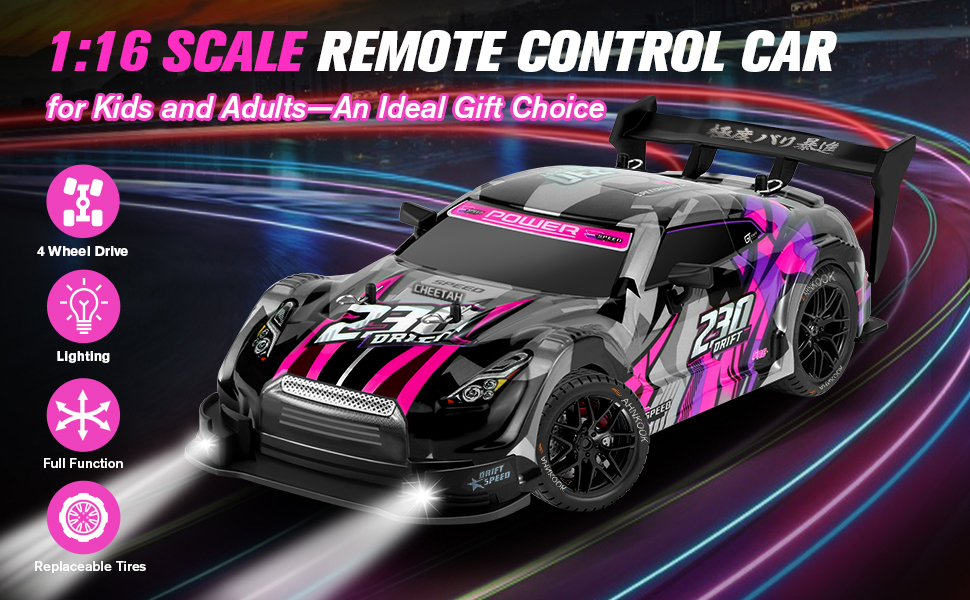 PANKQQ RC Drift Car, 1:16 Scale Drifting RC Cars