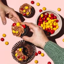 peanut butter, pieces, chocolate, M&amp;Ms