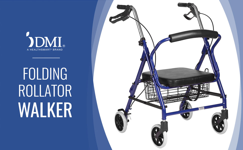 DMI Folding Rollator Walker