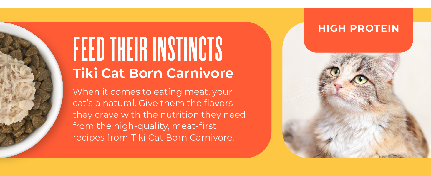 Feed their instincts. High protein from high-quality, meat-first recipes.