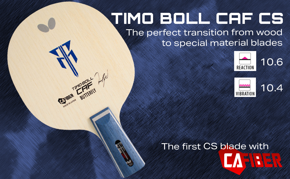 The perfect transition from all wood to special material blades. First blade with CA Fiber.