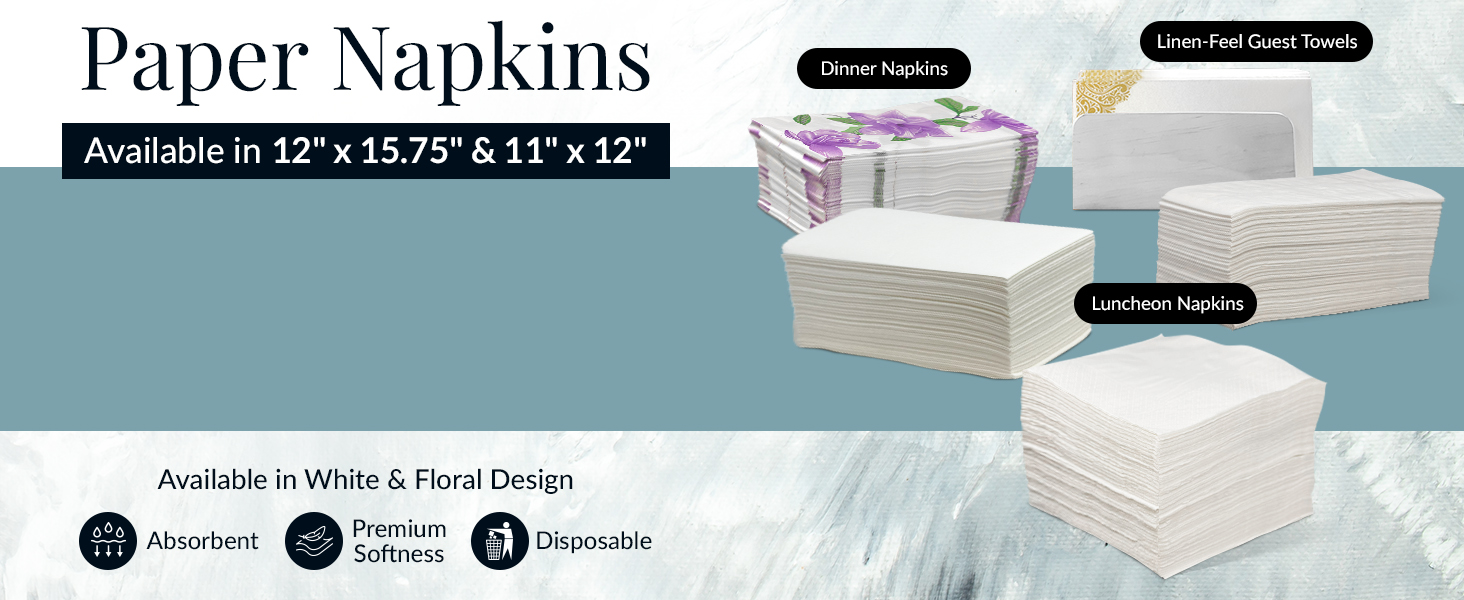 Disposable Paper Napkins Multi Size absorbent durable soft
