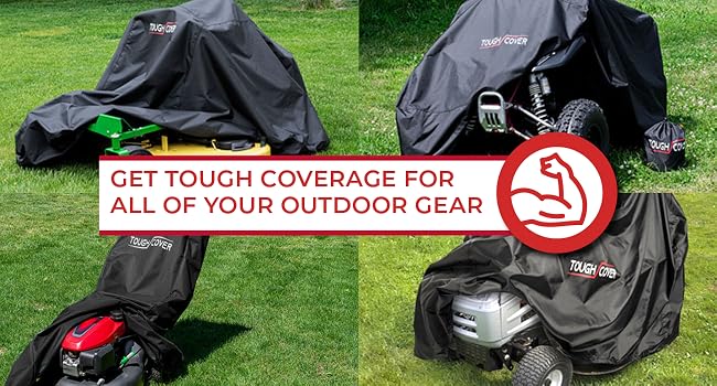 Tough Cover Riding Lawn Mower Cover, Extreme. 600D Marine Grade, Universal Fit Tractor, Heavy Duty