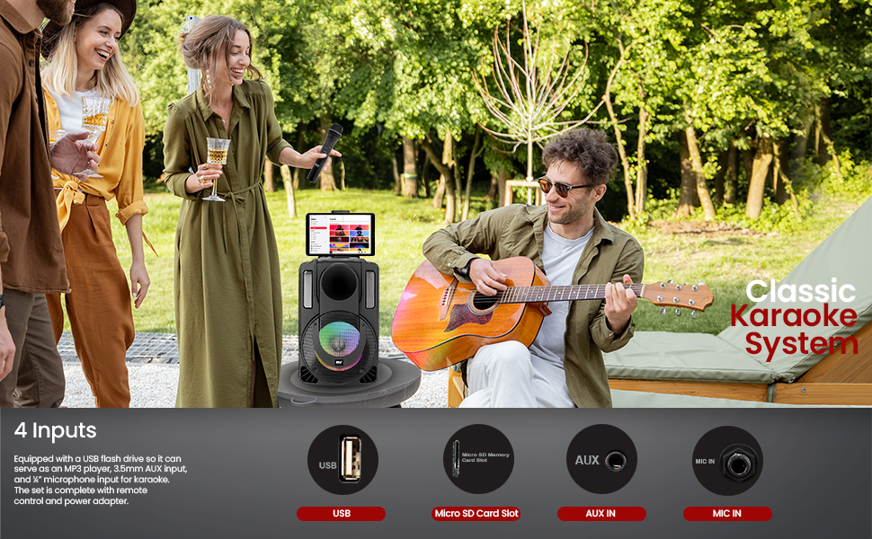 Portable; PA Speaker; System; Wireless; BT; Streaming; PA; Karaoke; Party; Audio; Speaker;