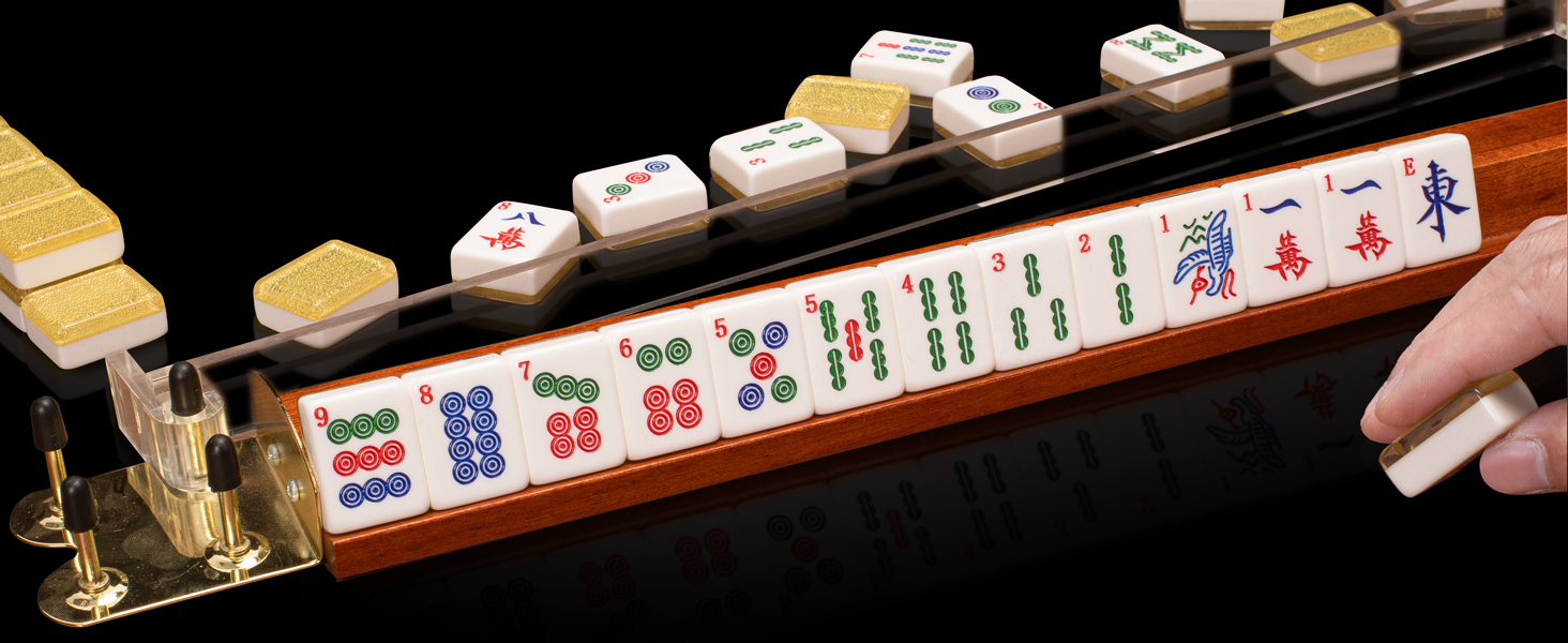 mahjong ma jiang mojang majung mahjiong may jong machean stick tray portable classic automatic