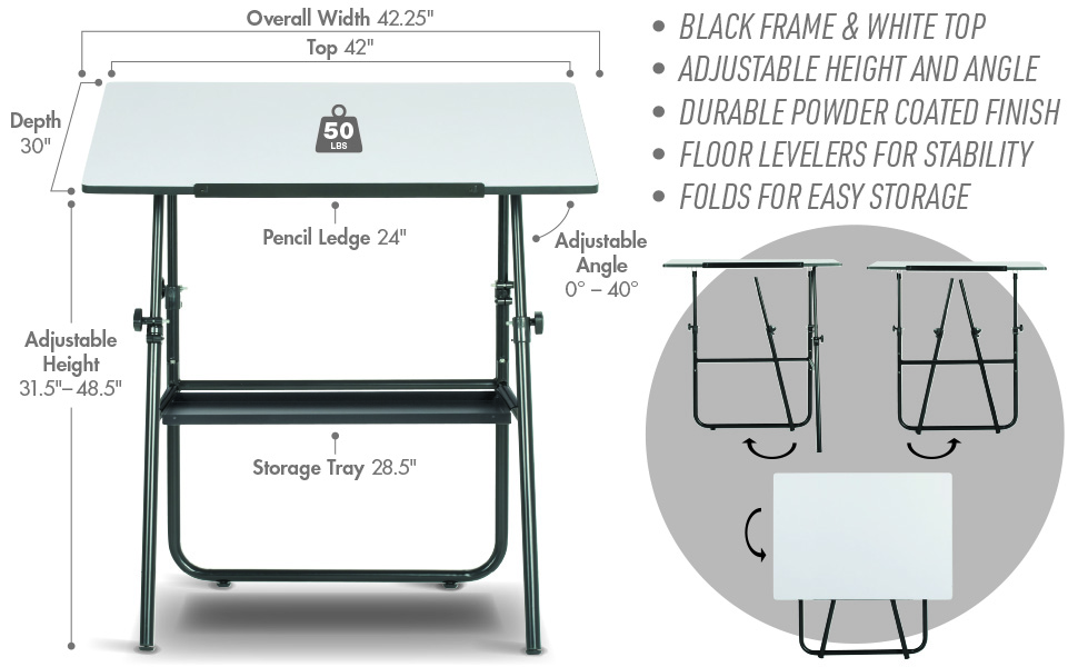 drafting table, drafting table set, drawing table, folding drafting table