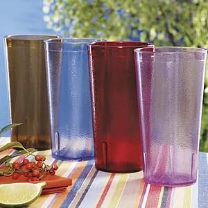 get, g.e.t. enterprises, textured, tumbler, cup, glass, plastic, dishwasher safe
