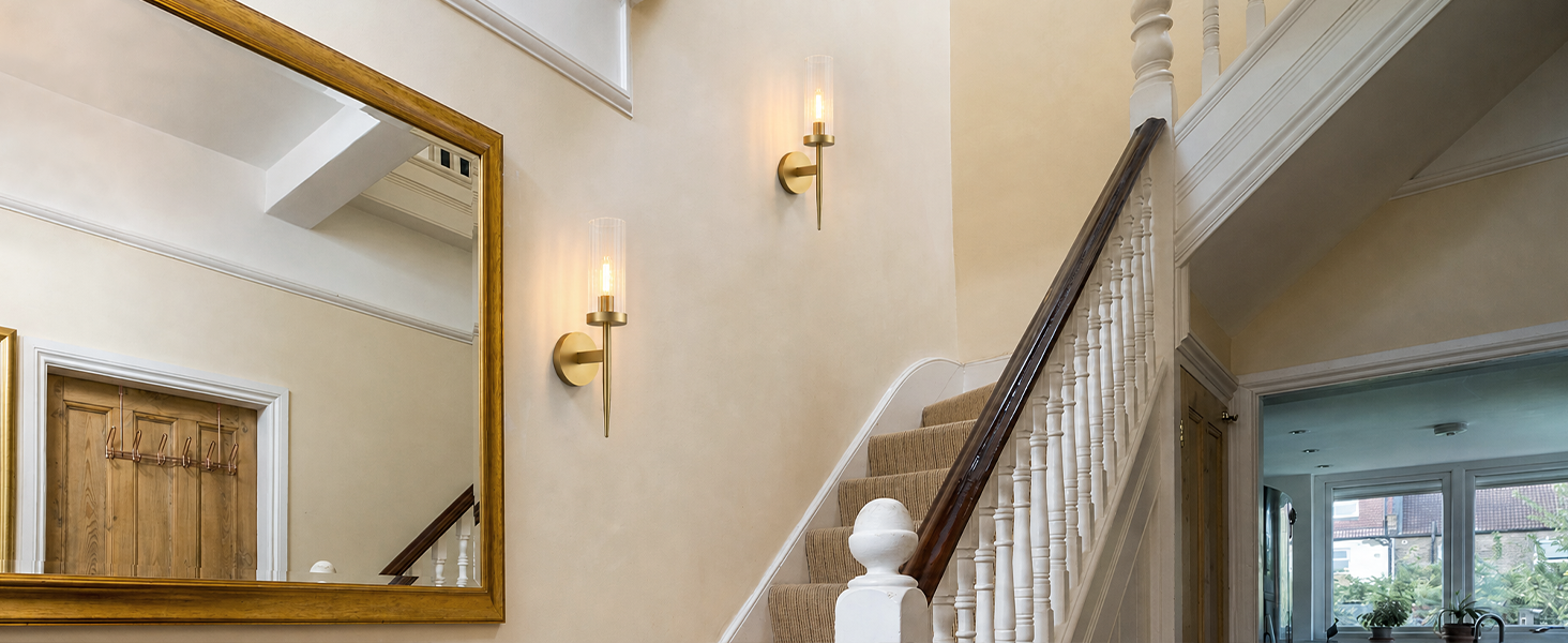 Modern Brushed Brass Wall Sconce