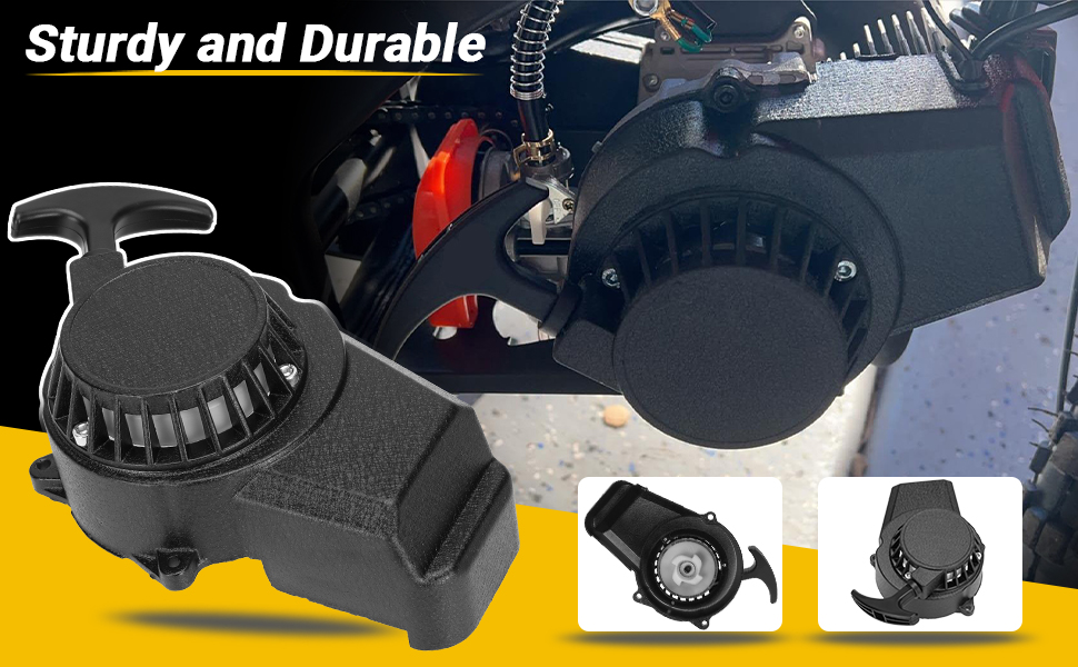This syx moto 50cc pull start is durable and not easily deformed
