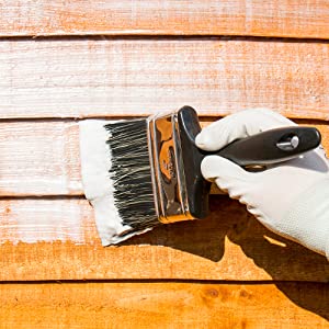 Just a single coat of Roxil Wood Protection Cream needs to be applied via brush or roller