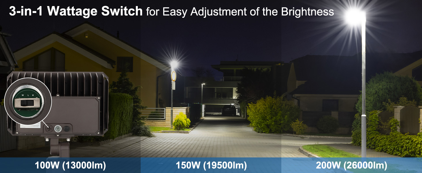 A+2-D2_200W_Slipfitter Mount LED Flood Light_Wattage Selectable