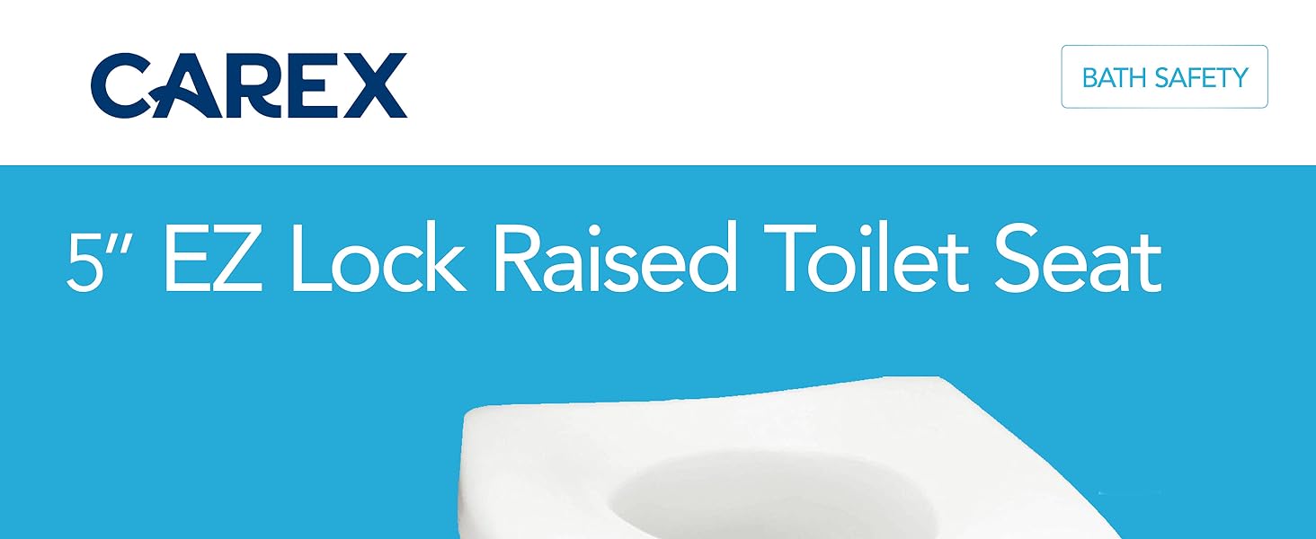 Raised Toilet Seat - 5 Inch Height Riser for Elderly and Handicap
