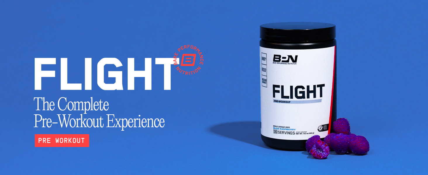bpn flight pre workout supplement powder drink mix for intense energy focus power output no crash