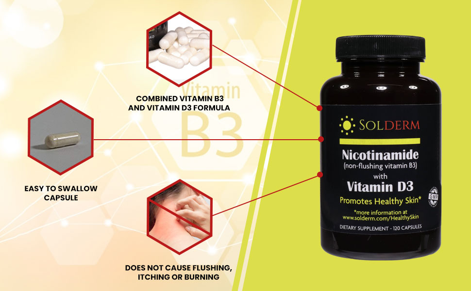solderm niacinamide nonflushing vitamin B3 500mg