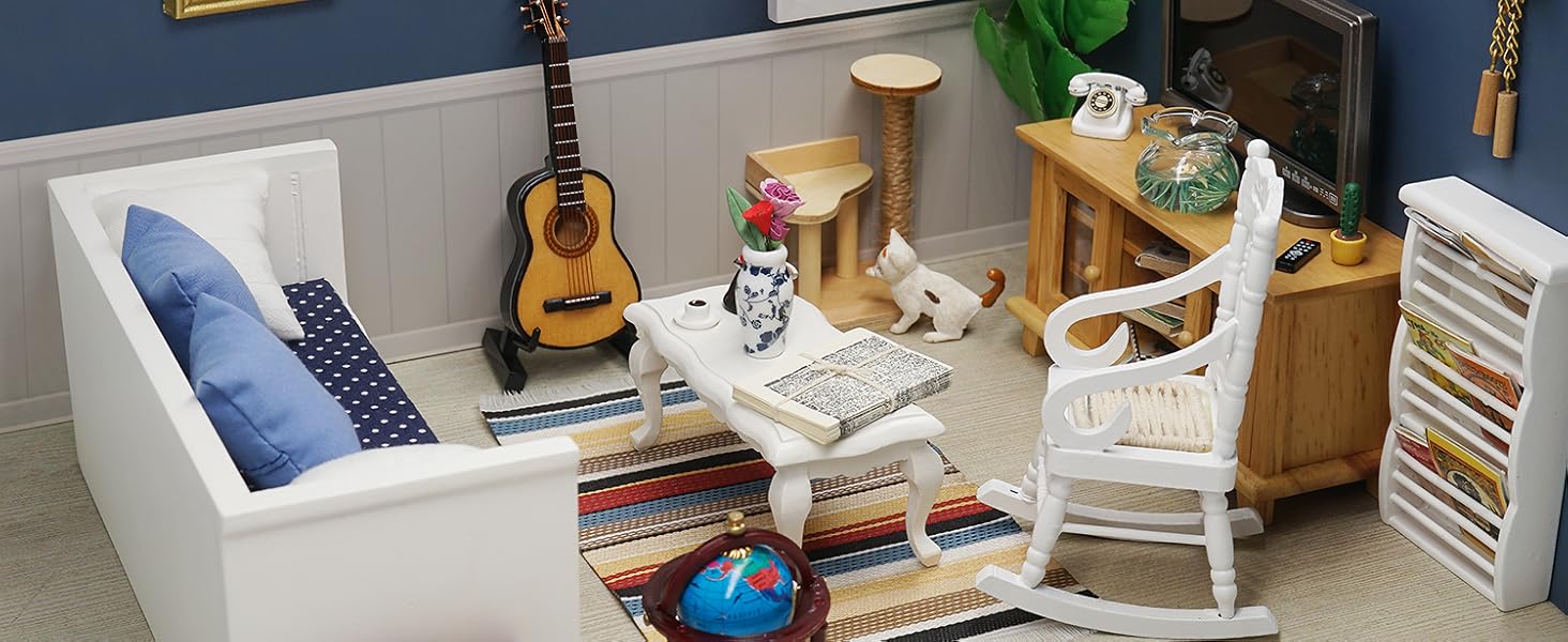 Odoria dollhouse modern living room