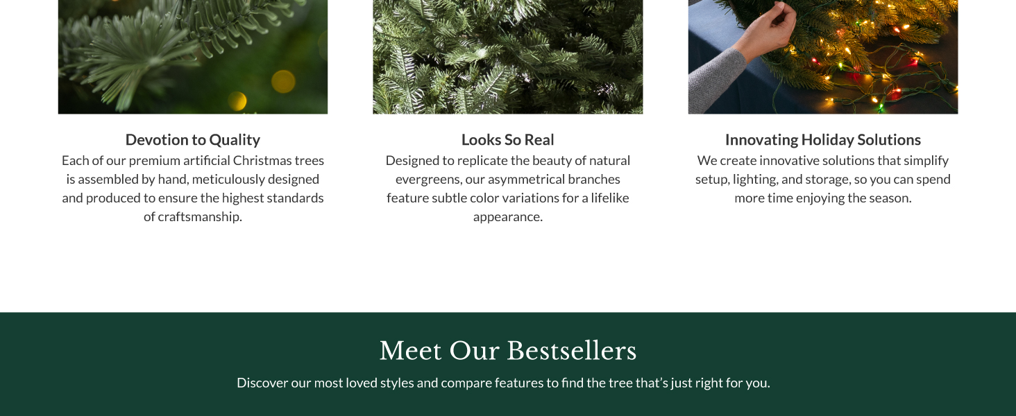 Balsam Hill trees are devoted to quality, look so real, and have innovative holiday solutions