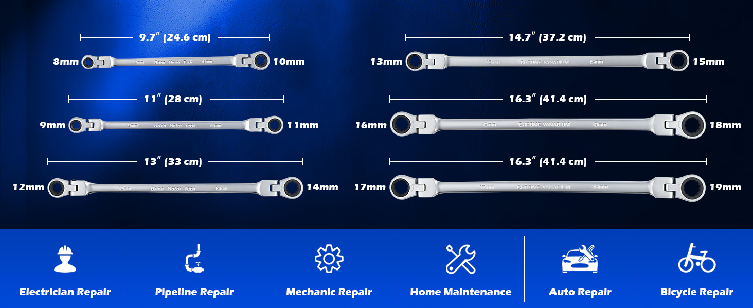 long racheting wrench set