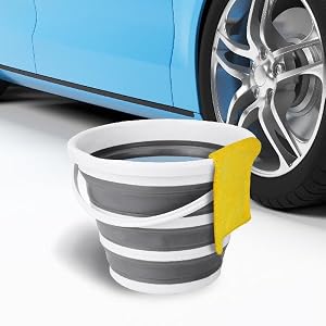 Eurow 10L (2.6 Gallon) Indoor and Outdoor Collapsible Bucket