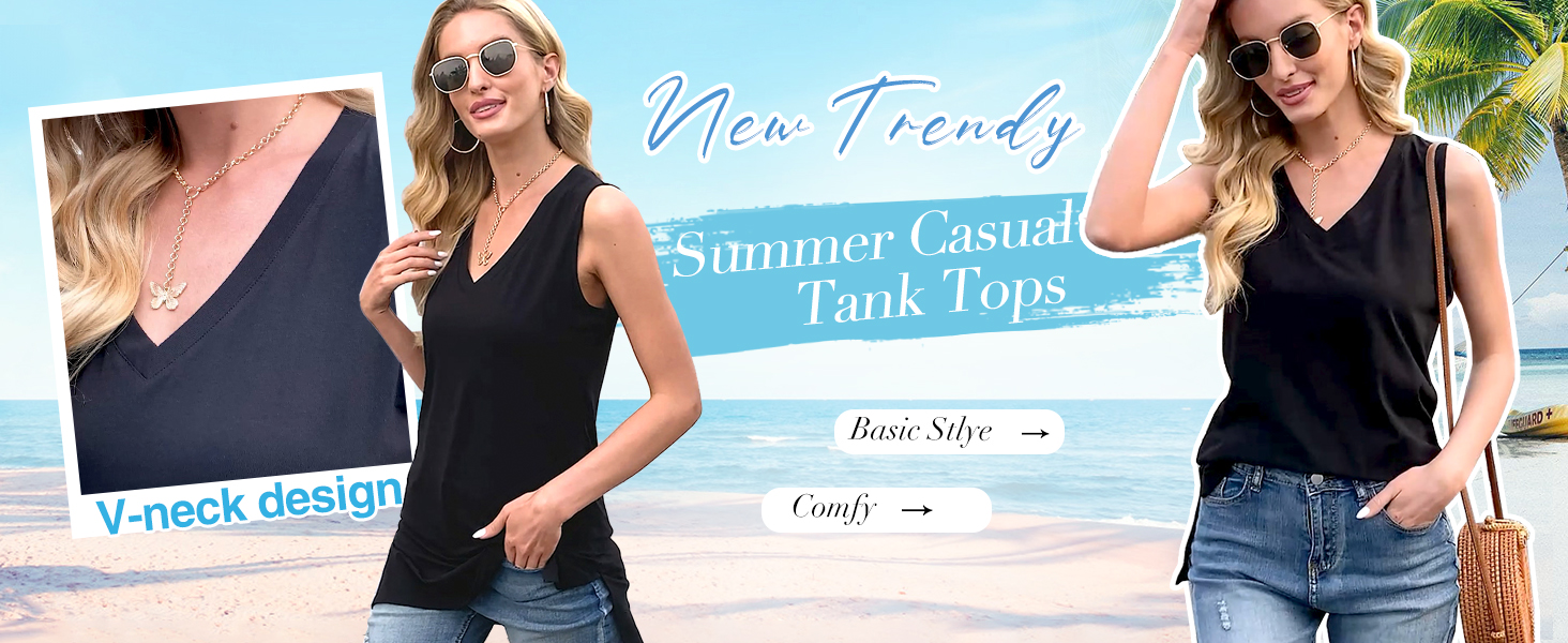 womens summer tank tops basic tank tops for women casual loose fit