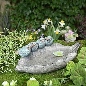 Birds on Leaf Bird Feeder bird baths bowl window bird feeder leaf squirrel feeder wild bird feeders