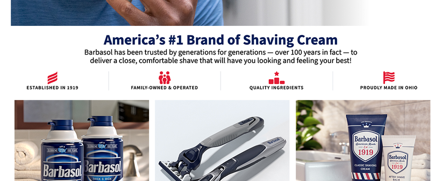 Barbasol, Americas #1 brand of shaving cream