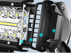 4 Inch 60W LED Pods with 2 Inch Tow Hitch Mounting Brackets
