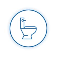 Tolle over standard toilet.