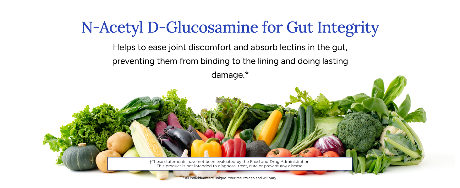 ease joint discomfort and absorb lectins in the gut, preventing them from binding to the lining