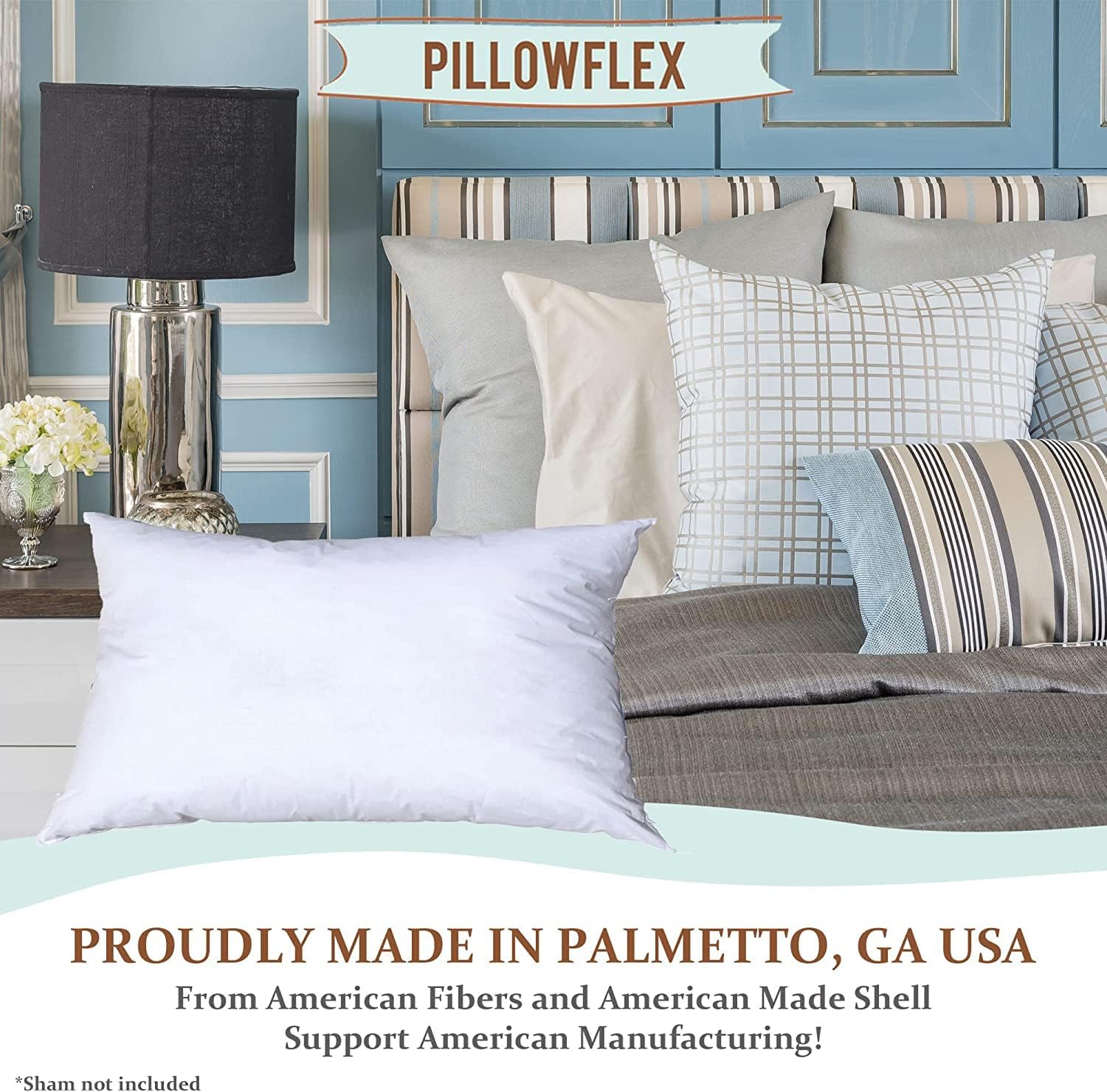 Pillowflex Premium Polyester Pillow Insert - 16x26 Soft Decorative Pillow | 2 Pack - Rectangle Throw Form, Full Loft, Supportive Fill