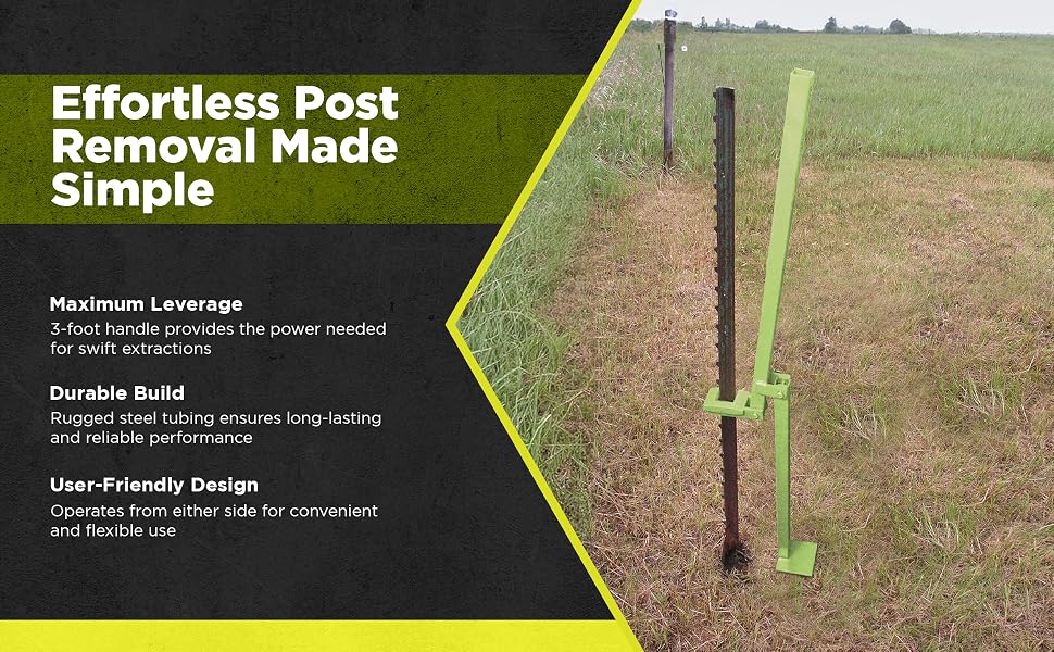 Field Tuff 17 Pound Lightweight Manual T Post Puller for Studded T Posts, PG-07