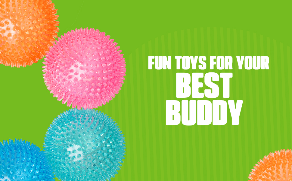 spiky ball dog dogs squeaky fetch