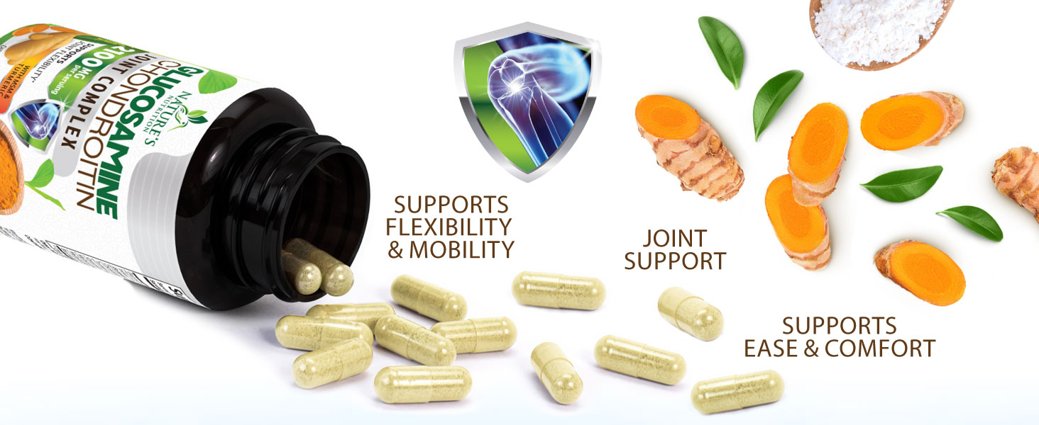 Glucosamine Chondroitin MSM Turmeric men msn natures nutrition para plus supplement supplements