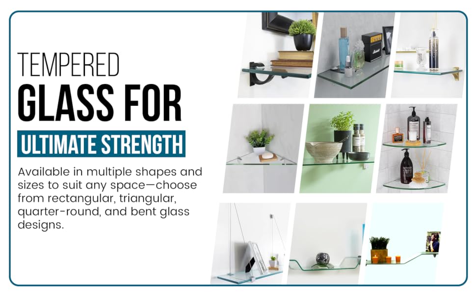 tempered glass shelves for shower living room kitchen